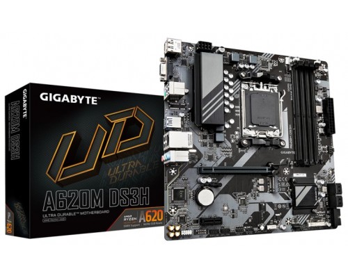 PLACA BASE GIGABYTE A620M DS3H AM5 MATX 4XDDR5 (Espera 4 dias)